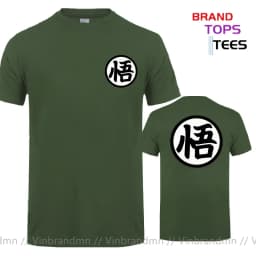 Street Summer Fashion Anime Son Goku Cosplay T-shirt Wu Logo Tops Tee Shirt Loose Oversized Casual T Shirt Men Harajuku Clothing