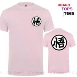 Street Summer Fashion Anime Son Goku Cosplay T-shirt Wu Logo Tops Tee Shirt Loose Oversized Casual T Shirt Men Harajuku Clothing