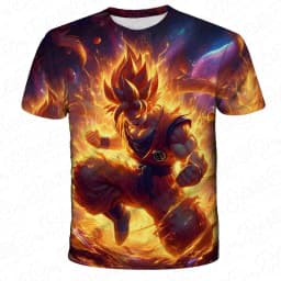 Anime Dragon Ball Son Goku 3D Print Kids T Shirt Summer Fashion Casual T-shirt Boy Girl Unisex Comfortable Short-sleeved Shirts