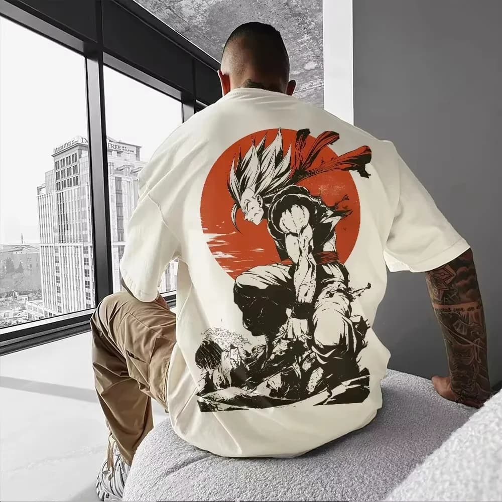 New Saiyan Son Goku Dragon Ball Printed Short Sleeve T-shirt Men's and Women's T-shirt Men's Top Sports T-shirt Harajuku Y2K Tee