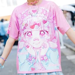 Dopamine Rainbow Gradient Girl Adult and Children T-Shirt Cartoon 3D All-Over Print Harajuku Y2K Short Sleeve