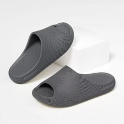 Cloud Cushion Thick Sole Slides for Men, Open-Toe Slippers, Dual-Use for Indoor, Bathroom & Outdoor Wear