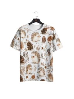 Summer Lady Clothes Crew Neck Short Sleeve Cartoon Hedgehog Graphic T Shirt Women's Outfits Casual Streetwear Soft Tees