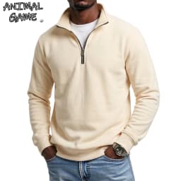 Outdoor Men Zipper Sweatshirts Spring Quarter Zip Pullover Half Zipper Hoodie for Men Gym Man Autumn Solid Men's Sweatshirt Coat