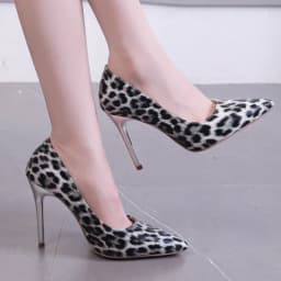 2026 Women's Shoes Shallow Women's High Heels Leopard Print Party Pumps Women Sexy Pointed Toe Heels Women
