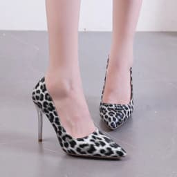 2026 Women's Shoes Shallow Women's High Heels Leopard Print Party Pumps Women Sexy Pointed Toe Heels Women