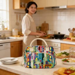 Large Capacity Oxford Cloth Thermal Bag Portable Cross-body Picnic Bag Lunch Box Bag Cooler Bag Lunch Bags for Women Kids