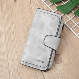 2D Cute Cat Heart-Shaped Women Long Zipper Wallet Buckle Handbags Coin Purse Soft PU Multi-Card Holder Large Capacity Bag