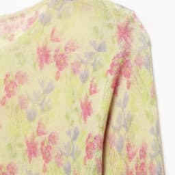 Women's Spring Y2K Retro Crew Neck Sheer Mesh Knit Floral Print Slim Long Sleeve Top, Streetwear, Ideal for Jeans and Daily