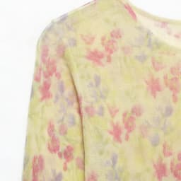 Women's Spring Y2K Retro Crew Neck Sheer Mesh Knit Floral Print Slim Long Sleeve Top, Streetwear, Ideal for Jeans and Daily