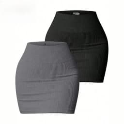 Women Seamless Solid Color Hip Wrap Skirt Tummy Control Anti Chafing Yoga Skirt Slim Fit Casual Butt Lift Fashion Mini Skirt