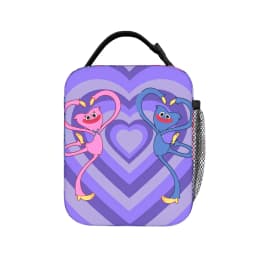 Horror Gamer-H-Huggyed Wuggyeds Lunch Bag For Child  Custom Travel Lunch Box Aesthetic Portable Insulated Oxford Cooler Bag