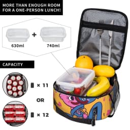 Horror Gamer-H-Huggyed Wuggyeds Lunch Bag For Child  Custom Travel Lunch Box Aesthetic Portable Insulated Oxford Cooler Bag