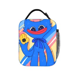 Horror Gamer-H-Huggyed Wuggyeds Lunch Bag For Child  Custom Travel Lunch Box Aesthetic Portable Insulated Oxford Cooler Bag