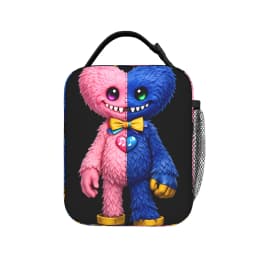 Horror Gamer-H-Huggyed Wuggyeds Lunch Bag For Child  Custom Travel Lunch Box Aesthetic Portable Insulated Oxford Cooler Bag