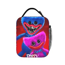 Horror Gamer-H-Huggyed Wuggyeds Lunch Bag For Child  Custom Travel Lunch Box Aesthetic Portable Insulated Oxford Cooler Bag