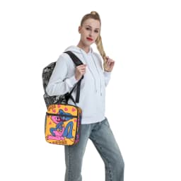 Horror Gamer-H-Huggyed Wuggyeds Lunch Bag For Child  Custom Travel Lunch Box Aesthetic Portable Insulated Oxford Cooler Bag
