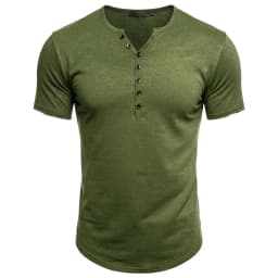 T Shirt Men Casual High Quality Summer Short Sleeve Henry Neck Mens T Shirts Fashion Basic T-Shirt Male