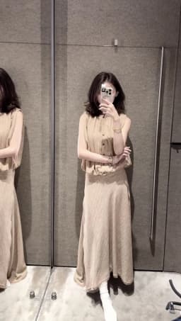 ETJ 2026 Boho Chic 2 Piece Skirt Set Women Sleeveless Button Down Top Irregular Hem Long Skirt Vacation Wear