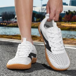 Fashion Mesh Breathable Men Casual Sneakers Minimalist Wide Toe Barefoot Shoes Lightweight Zero Soles Running Walking Footwear