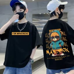 Nickelodeon Spring/Summer Children's Cotton Breathable Large-Toddler Casual Round-neck Short-Sleeved Shirt