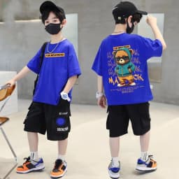 Nickelodeon Spring/Summer Children's Cotton Breathable Large-Toddler Casual Round-neck Short-Sleeved Shirt