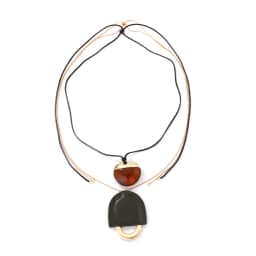 2026 New Design 2Pcs/set Leather Rope Metal Chains Lock Shaped Pendant Necklaces for Women Fashion Holiday Party Jewelry Gifts