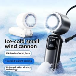 Lenovo Fast Chill Ice Compress Foldable/hangable Usb Desk Fan Ice Cooling Handheld Fan 100 Speeds Turbo Portable For Outdoor