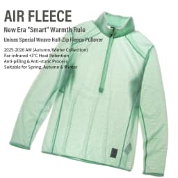 Men's Half-Zip Air Fleece Pullover Stand Collar Thermal Mid-Layer Jacket Anti-Static Anti-Pilling Outdoor Hiking Sportswear