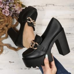 2026 Women Shoes Fashion Outdoor Thick Heeled Platform Shoes Woman Party New Chunky High Heel Pumps Women