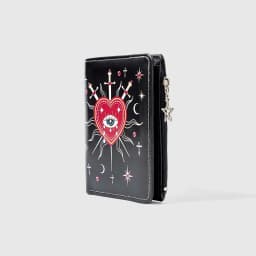 Creative Print Short Wallet, Palace Heart Gem Eye Star Sun Cross Sword Design, Multi-Function Zipper Card & Coin Purse for Daily