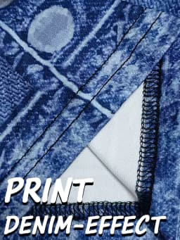5959 [Printed Leggings - Not Faux Denim Fabric]Printed Leggings - Non-Faux Denim Fabric, Women'S Summer Capri Tights,