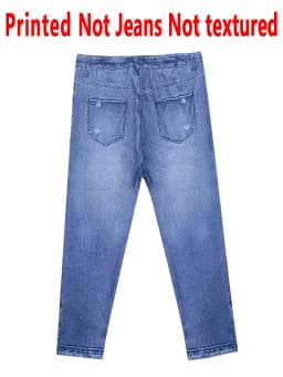 5959 [Printed Leggings - Not Faux Denim Fabric]Printed Leggings - Non-Faux Denim Fabric, Women'S Summer Capri Tights,