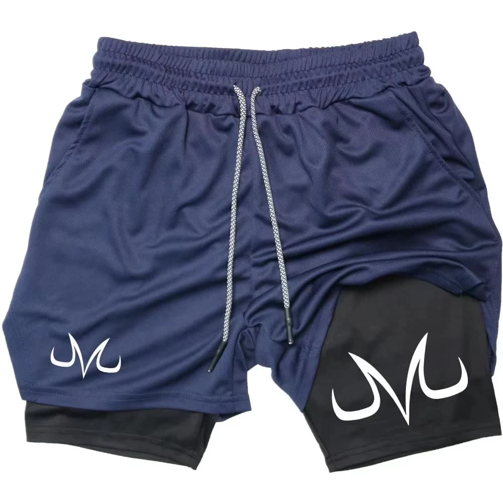 Anime Performance Shorts Toji Printed Men GYM Casual Sports Shorts Workout Running Mesh 2 In 1 Sport Short Pants