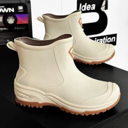 Men's Rain Boots Outdoor Wear-Resistant Mountaineering Fishing Non-Slip Short-Tube Waterproof Water Shoes Rain Boots