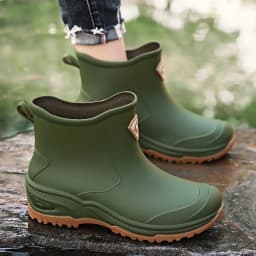 Men's Rain Boots Outdoor Wear-Resistant Mountaineering Fishing Non-Slip Short-Tube Waterproof Water Shoes Rain Boots