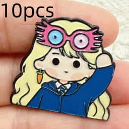 10pcs Anime Brooches Cartoon Enamel Pins for Women Lapel Backpack Badges Fashion Jewelry Accessory Gift