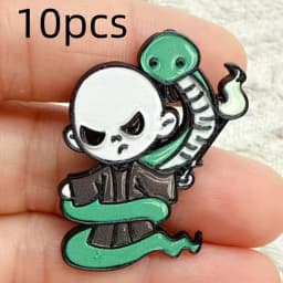 10pcs Anime Brooches Cartoon Enamel Pins for Women Lapel Backpack Badges Fashion Jewelry Accessory Gift