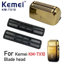 Original Replacement Head For Kemei KM TX10 Double Foil Cutter Blade Net Cover Electric Shaver Accessories Wholesales