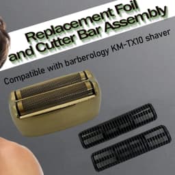 Original Replacement Head For Kemei KM TX10 Double Foil Cutter Blade Net Cover Electric Shaver Accessories Wholesales