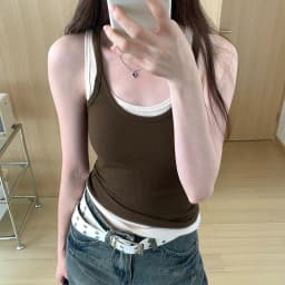 Zjaiss 2026 Summer Women Tank Top Slim Fit U-Neck Sleeveless Cami Top Trendy Solid Color Versatile Y2K Camisole for Outdoor Wear