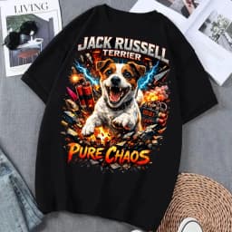 Dogzilla Pomeranian Print T-Shirt Men Women Funny Dog Graphic Tee Casual Short Sleeve Black Streetwear Tops