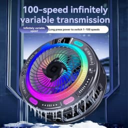 K50 AI Mobile Cooler Magnetic Back-clip Ice Cooling Radiator Digital Display RGB Light Gaming Cooler Temperature Control