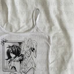 Gothic Camisole Top Emo Girls Printing 2000s Tank Top Grunge Slim Camisole Female Clothes Punk Vintage Crop Tops Y2k Style