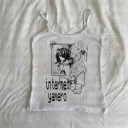 Gothic Camisole Top Emo Girls Printing 2000s Tank Top Grunge Slim Camisole Female Clothes Punk Vintage Crop Tops Y2k Style