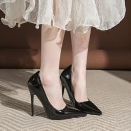 Multi Color Customized 12CM Super High Heels Nude Patent Leather Sexy Pointed Stiletto Heels Shoes Girl Prom Wedding Pumps