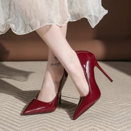 Multi Color Customized 12CM Super High Heels Nude Patent Leather Sexy Pointed Stiletto Heels Shoes Girl Prom Wedding Pumps