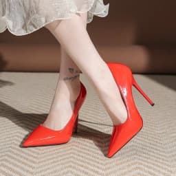 Multi Color Customized 12CM Super High Heels Nude Patent Leather Sexy Pointed Stiletto Heels Shoes Girl Prom Wedding Pumps