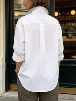 Yeezzi Women's Cotton White Buttoned Shirt 2026 New Elegant Loose Lapel Blouse Casual Long Sleeves Office Tops For Ladies