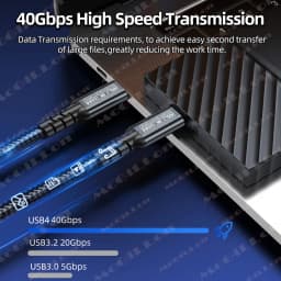 8K USB 4 Thunderbolt 4/3 Cable 40Gbps Type C TO USB-C Cable PD240W Type-c Fast Charging Cable for Macbook iPad to Monitor Laptop